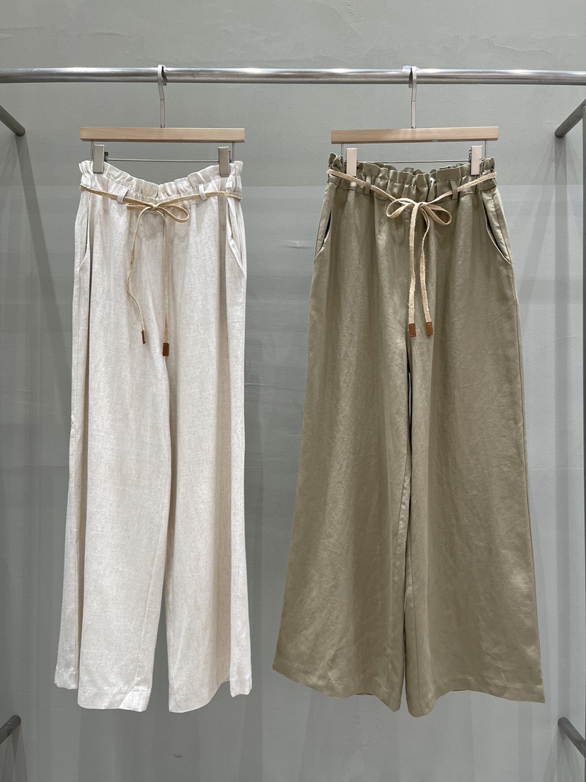 THE MUI韓國東大門代購女士新款職業26春夏休閑褲含腰繩亞麻THE MUI休閑褲