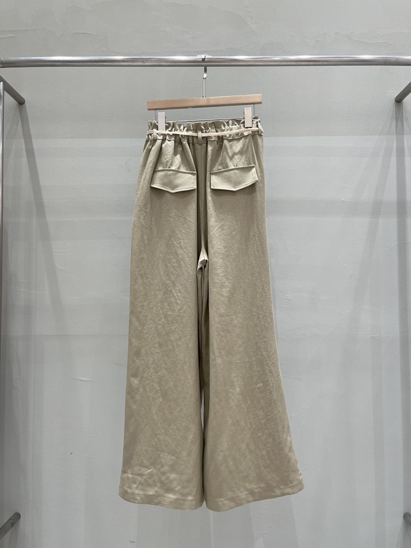 THE MUI韓國東大門代購女士新款職業26春夏休閑褲含腰繩亞麻THE MUI休閑褲