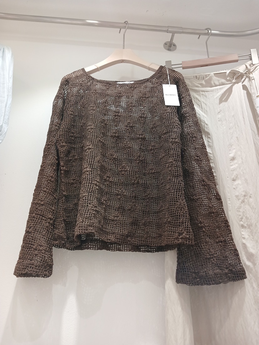 BLOWING韓國代購女裝新品26夏季時尚熱賣休閑襯衫蕾絲衫網眼BLOWING襯衫/蕾絲衫圖色1