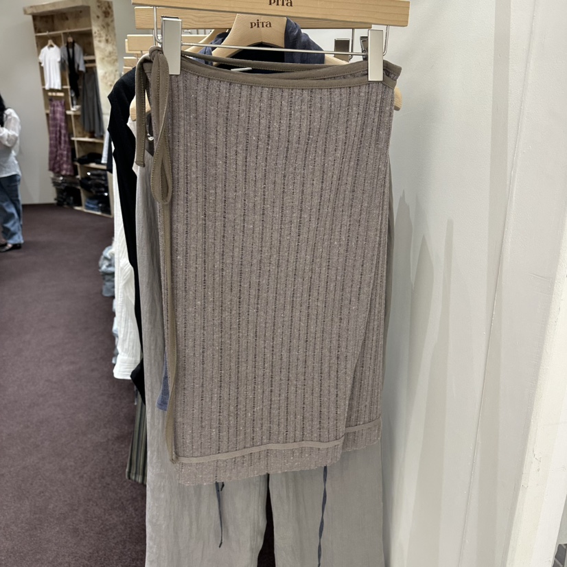 PITA/THEVERLIN韓國代購女裝新品熱賣半身裙中短裙披肩亞麻PITA/THEVERLIN半身裙/中短裙圖色2