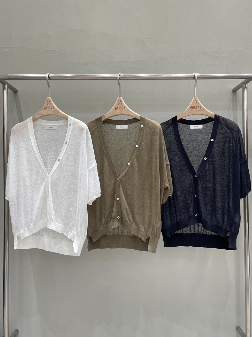 THE MUI韓國直郵女裝新品推薦熱賣休閑針織衫不對稱V領開衫THE MUI針織衫