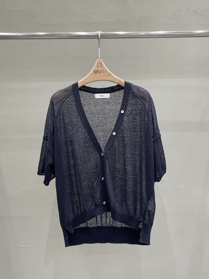 THE MUI韓國直郵女裝新品推薦熱賣休閑針織衫不對稱V領開衫THE MUI針織衫圖色1