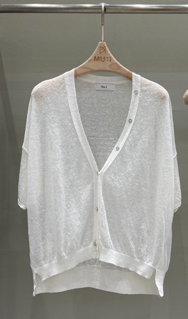 THE MUI韓國直郵女裝新品推薦熱賣休閑針織衫不對稱V領開衫THE MUI針織衫圖色2