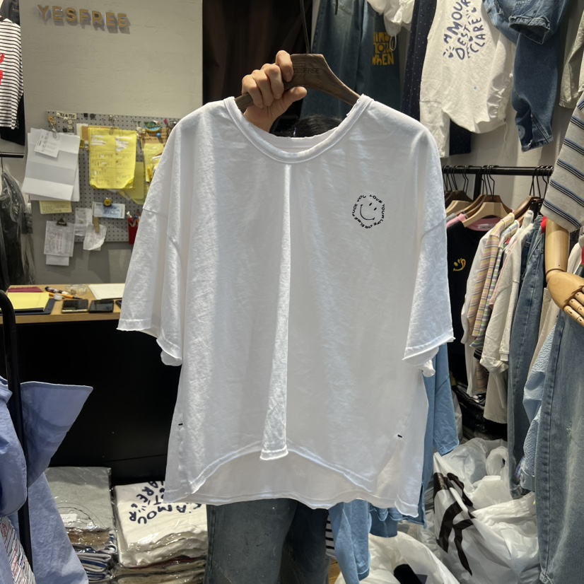 YESFREE韓國直郵女裝新款時尚26夏季推薦26春夏熱賣休閑T恤YESFREET恤圖色1