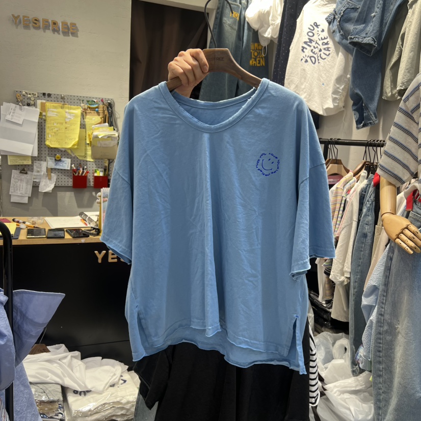 YESFREE韓國直郵女裝新款時尚26夏季推薦26春夏熱賣休閑T恤YESFREET恤圖色2