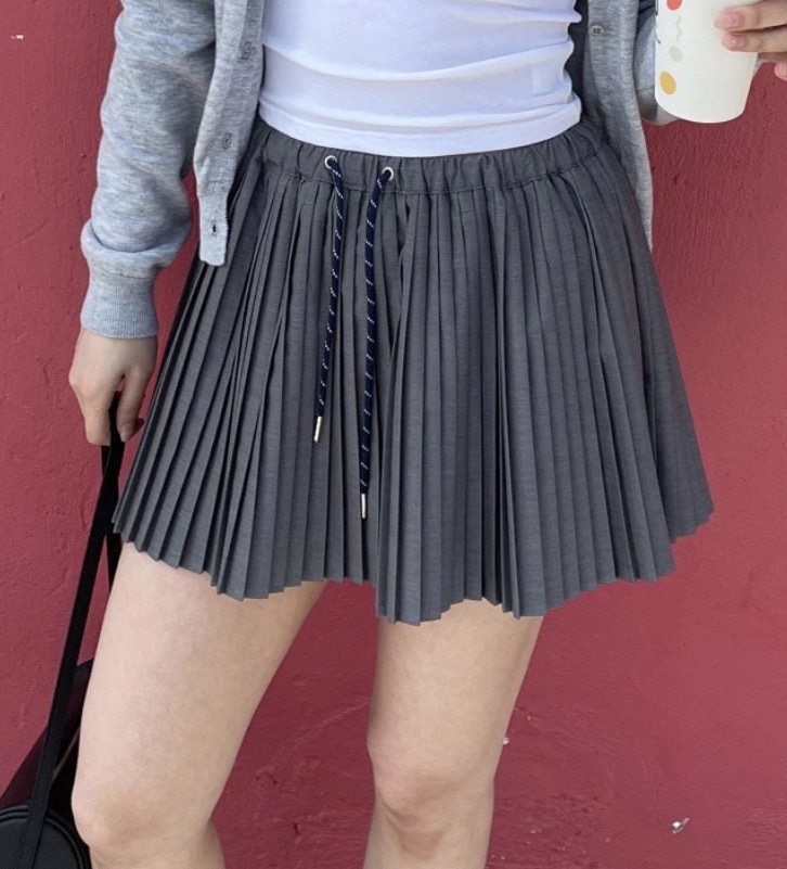 D2/A2韓國代購女士新款休閑人氣26夏季時尚推薦短裙褶皺D2/A2短裙圖色2