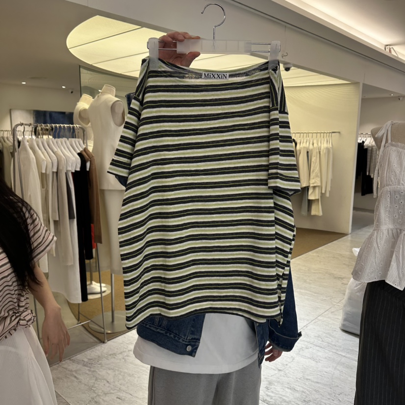 MIXXIN韓國東大門直郵女裝新款人氣熱賣26夏季T恤不含腰帶MIXXINT恤圖色1