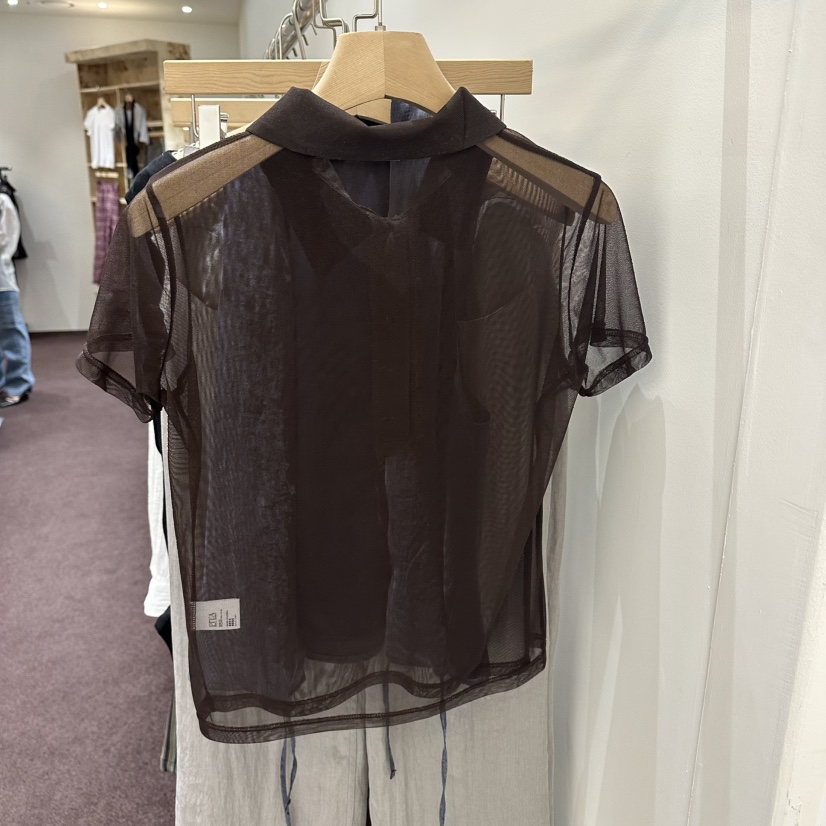 PITA/THEVERLIN韓國東大門直郵女裝新款26春夏時尚T恤網眼PITA/THEVERLINT恤