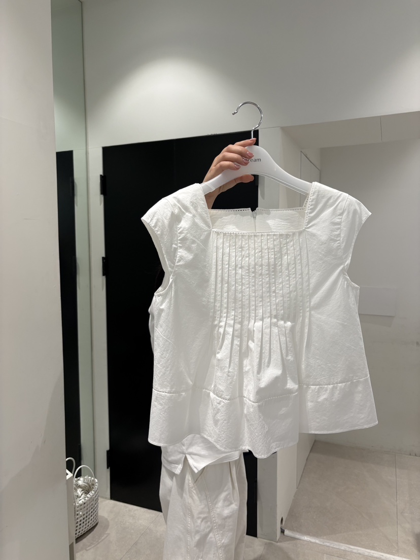 CREAM-P韓國直郵女裝新款人氣推薦時尚26夏季吊帶背心褶裥CREAM-P吊帶/背心圖色1