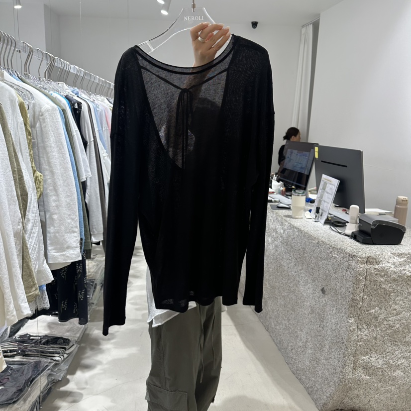 NEROLI 36韓國直郵女士新款人氣26春夏職業時尚26夏季長袖T恤NEROLI 36長袖T恤圖色2