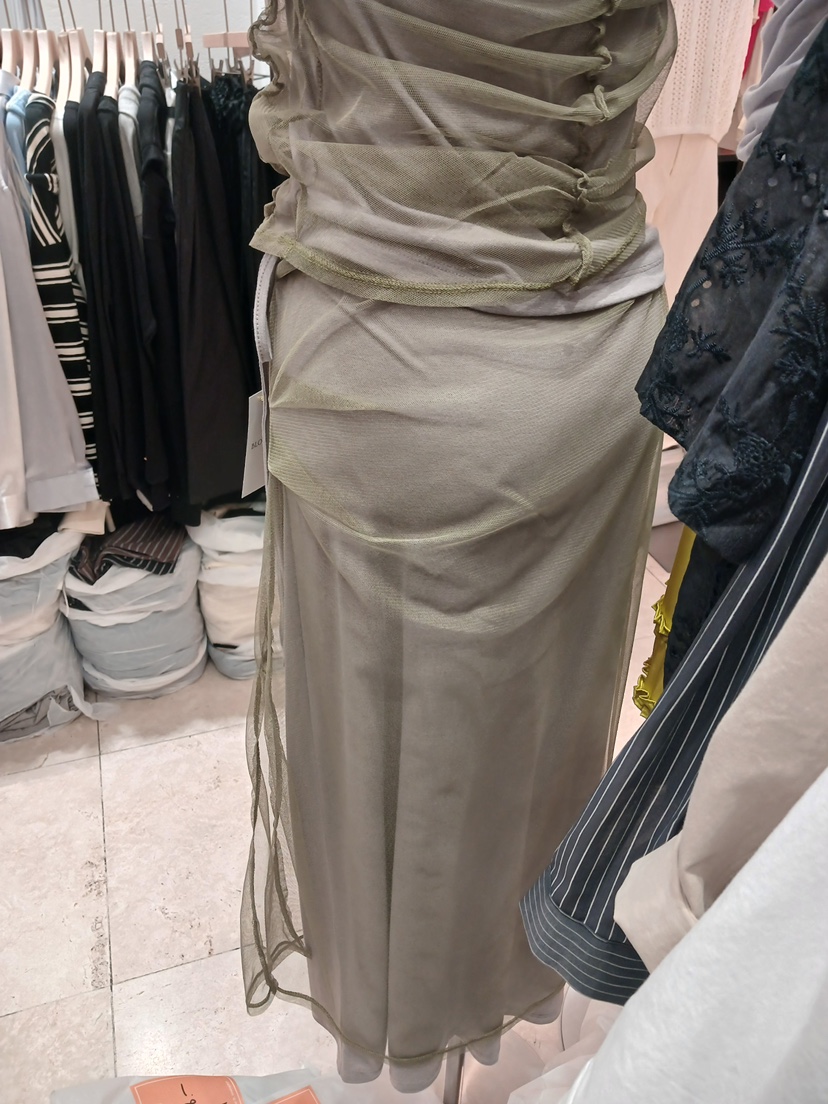 BLOWING東大門實拍韓國女士新品職業休閑人氣長裙網狀鏤空BLOWING長裙