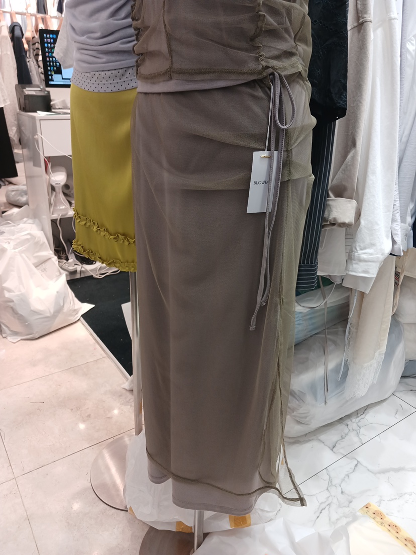 BLOWING東大門實拍韓國女士新品職業休閑人氣長裙網狀鏤空BLOWING長裙圖色1