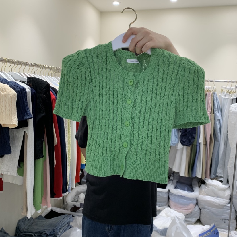 ENDOLPHIN韓國代購女裝新款人氣休閑熱賣針織衫羊毛衫開襟ENDOLPHIN針織衫圖色2