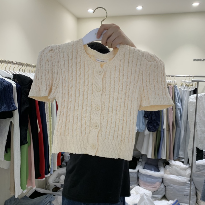 ENDOLPHIN韓國代購女裝新款人氣休閑熱賣針織衫羊毛衫開襟ENDOLPHIN針織衫圖色3