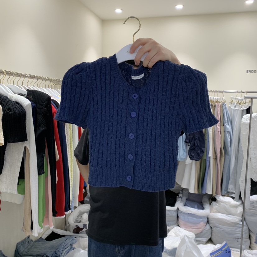 ENDOLPHIN韓國代購女裝新款人氣休閑熱賣針織衫羊毛衫開襟ENDOLPHIN針織衫圖色4