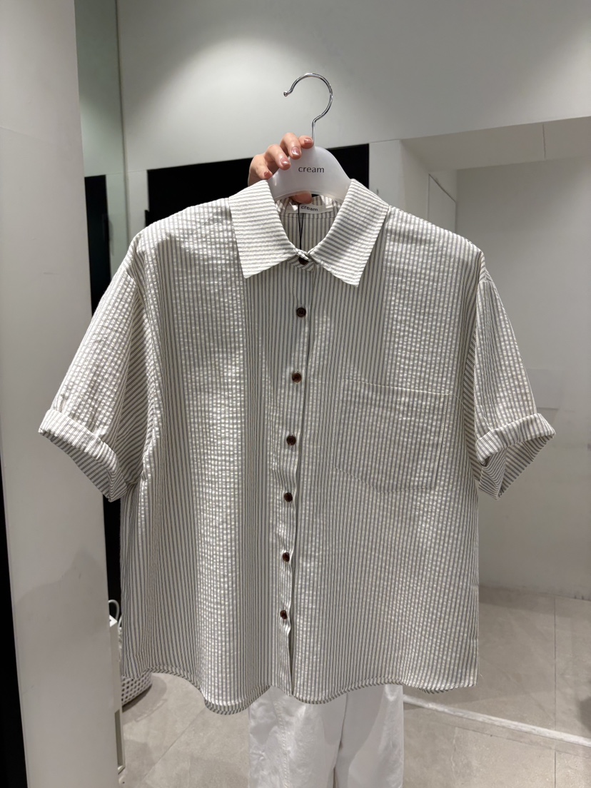 CREAM-P韓國代購女士新款熱賣26夏季時尚26春夏襯衫蕾絲衫CREAM-P襯衫/蕾絲衫圖色1