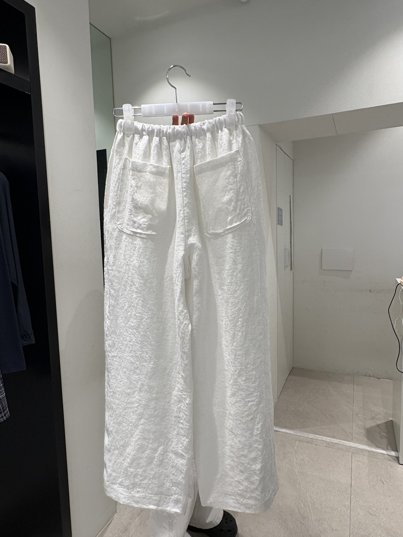 CREAM-P韓國東大門直郵女裝新品休閑人氣26春夏休閑褲亞麻布CREAM-P休閑褲