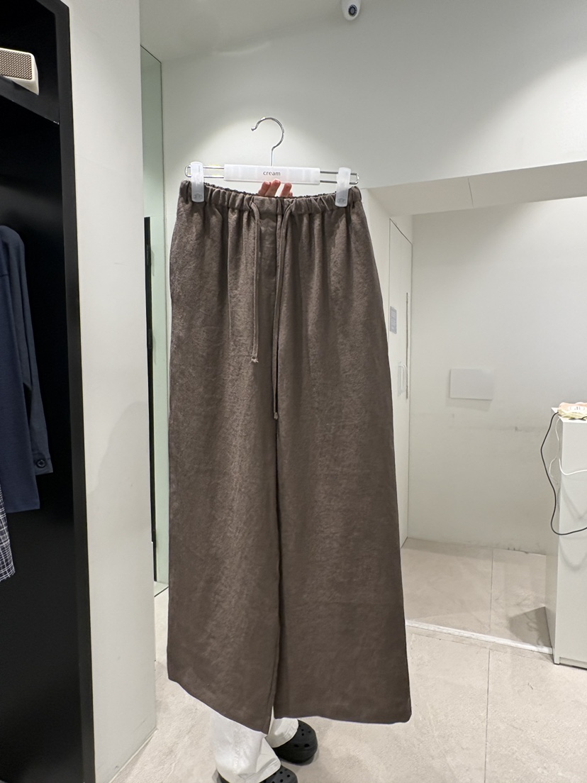 CREAM-P韓國東大門直郵女裝新品休閑人氣26春夏休閑褲亞麻布CREAM-P休閑褲圖色2