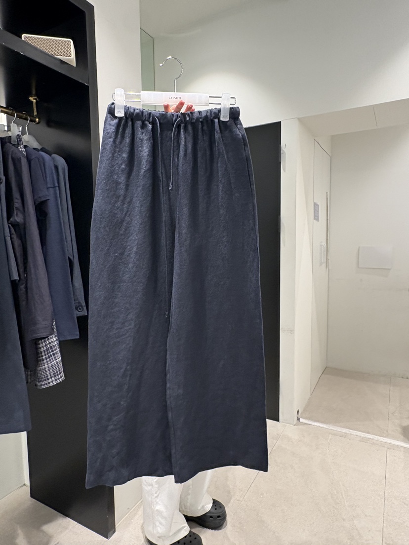 CREAM-P韓國東大門直郵女裝新品休閑人氣26春夏休閑褲亞麻布CREAM-P休閑褲圖色3