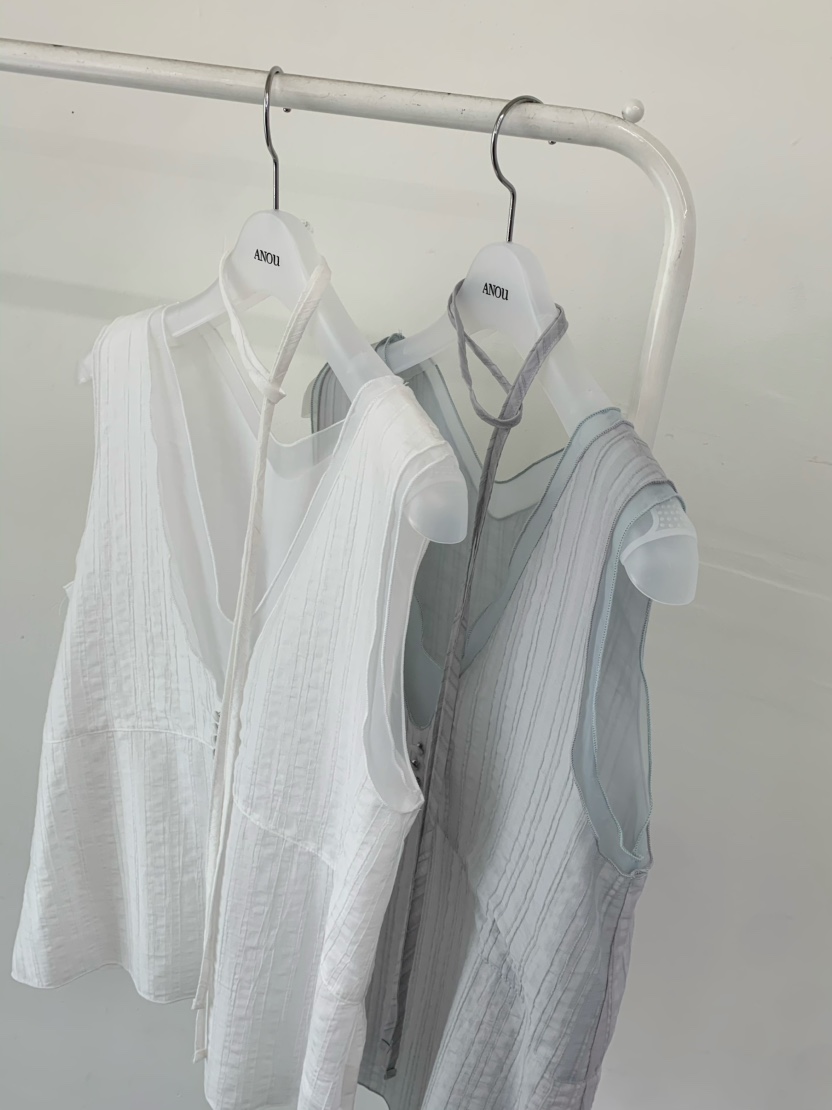 ANOU韓國東大門直郵女士新品熱賣休閑時尚吊帶背心含脖帶ANOU吊帶/背心