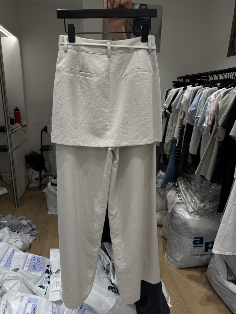 BIEN GARDER東大門實拍女士新款推薦職業熱賣裙褲亞麻布BIEN GARDER裙褲