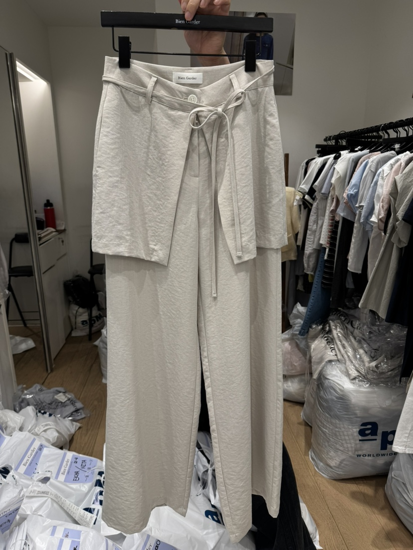 BIEN GARDER東大門實拍女士新款推薦職業熱賣裙褲亞麻布BIEN GARDER裙褲圖色1