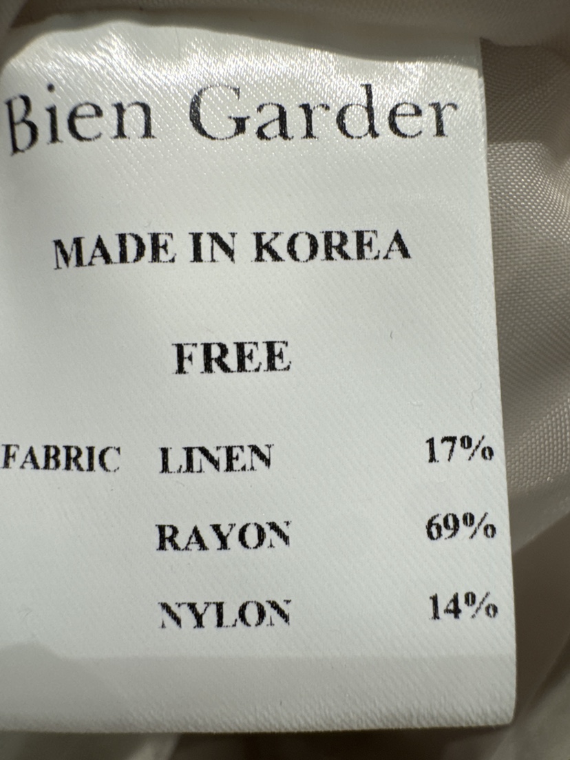 BIEN GARDER韓國代購女士新品休閑時尚馬甲不含內搭亞麻布BIEN GARDER馬甲