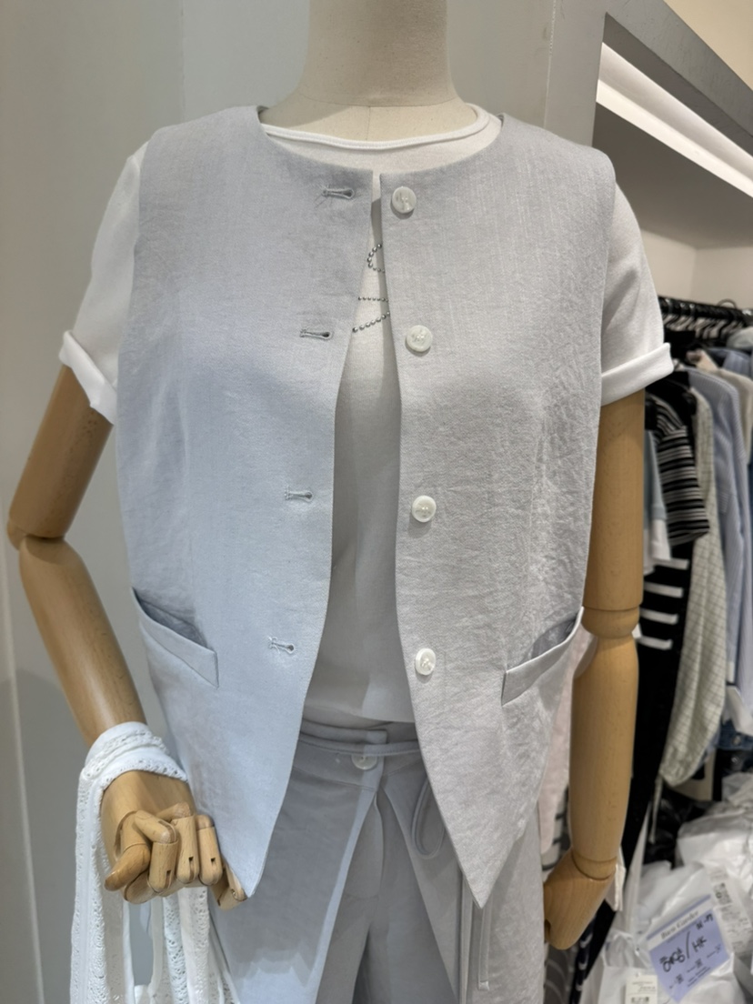 BIEN GARDER韓國代購女士新品休閑時尚馬甲不含內搭亞麻布BIEN GARDER馬甲圖色1