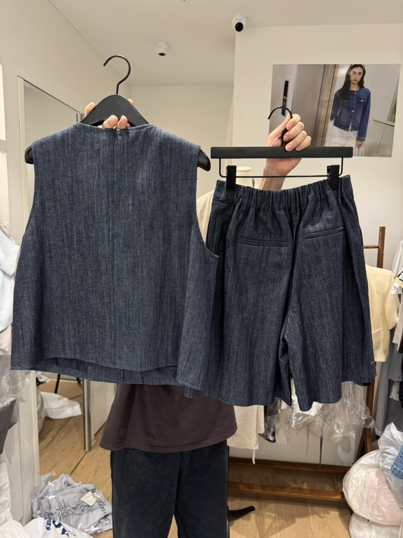 BIEN GARDER東大門實拍韓國女士新品時尚人氣熱賣套裝亞麻BIEN GARDER套裝