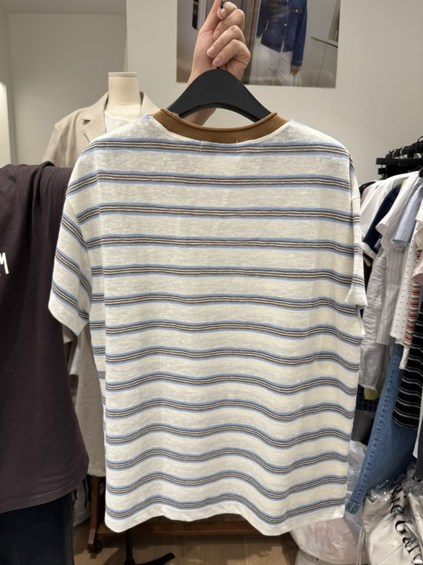 BIEN GARDER韓國直郵實拍女裝新款26春夏推薦26夏季T恤條紋BIEN GARDERT恤