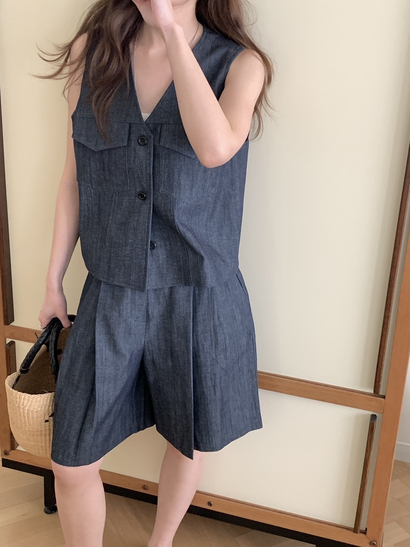 BIEN GARDER韓國代購女裝新品休閑26春夏職業熱賣短褲亞麻BIEN GARDER短褲