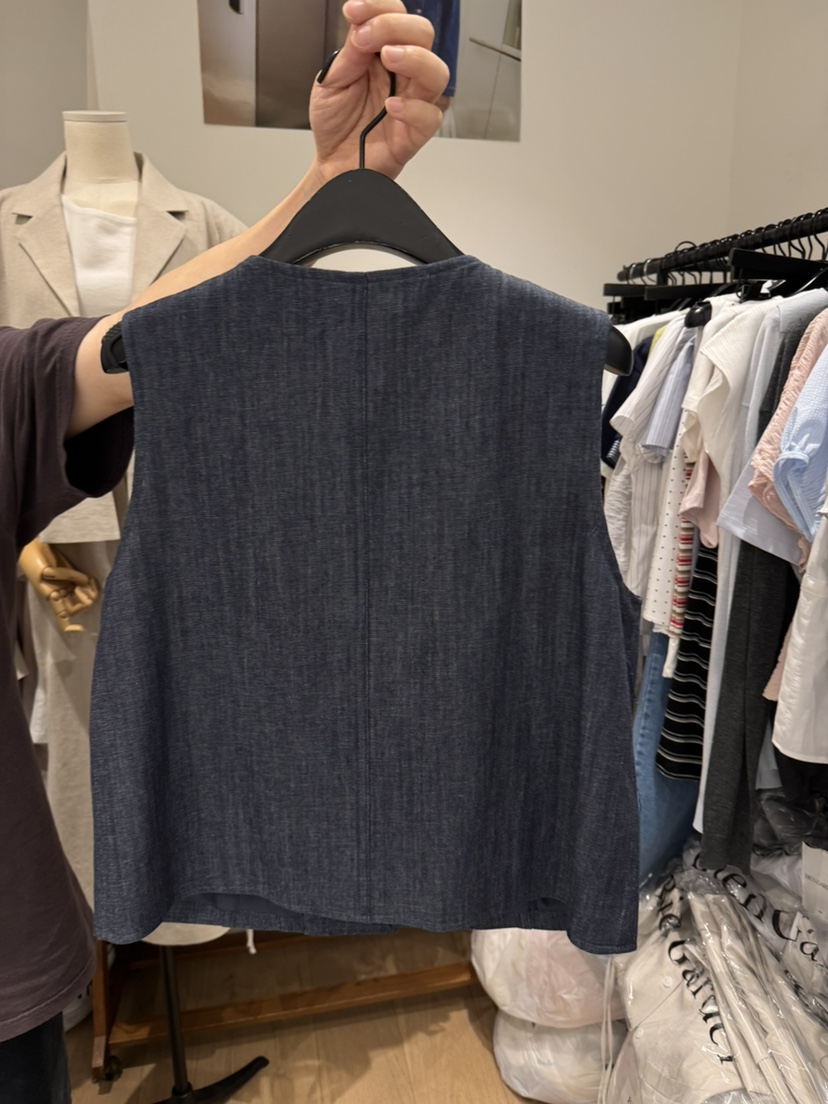 BIEN GARDER東大門直郵女裝新款職業熱賣人氣馬甲亞麻布BIEN GARDER馬甲