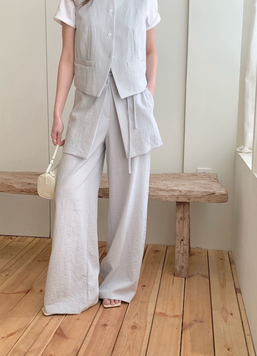 BIEN GARDER東大門實拍韓國女裝新款26夏季套裝不含內搭亞麻布BIEN GARDER套裝