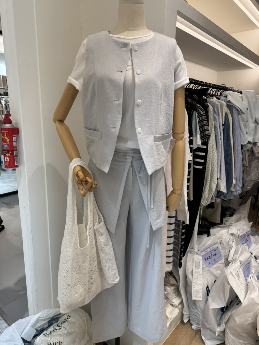 BIEN GARDER東大門實拍韓國女裝新款26夏季套裝不含內搭亞麻布BIEN GARDER套裝圖色2