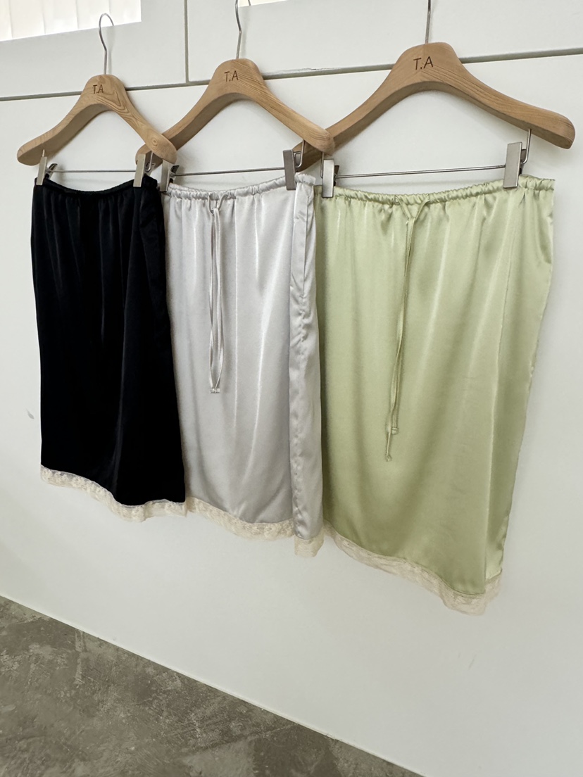 THE ABLE韓國直郵女裝新款26夏季休閑半身裙中短裙蕾絲花THE ABLE/TA半身裙/中短裙