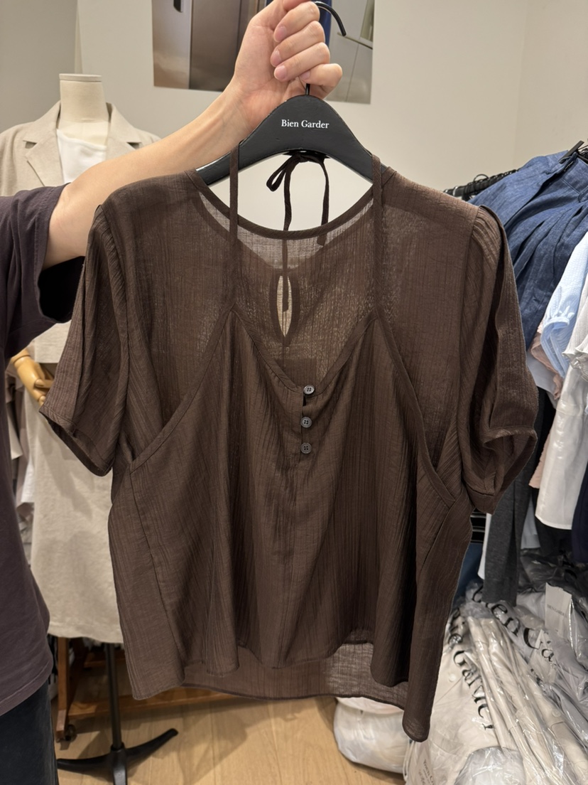 BIEN GARDER韓國東大門直郵女裝新款休閑襯衫蕾絲衫假兩件BIEN GARDER襯衫/蕾絲衫圖色3