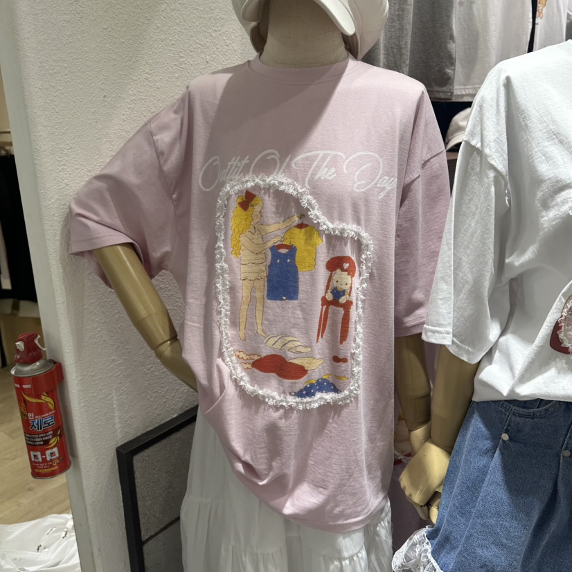 EVE東大門實拍韓國女士新品職業時尚推薦26夏季26春夏T恤EVET恤圖色1