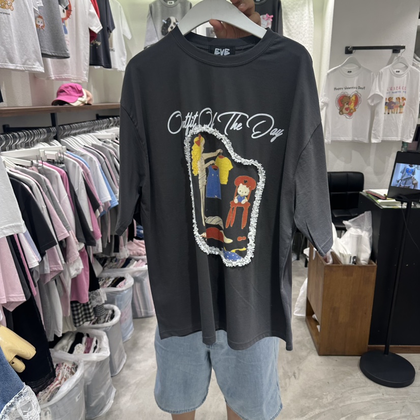 EVE東大門實拍韓國女士新品職業時尚推薦26夏季26春夏T恤EVET恤圖色2