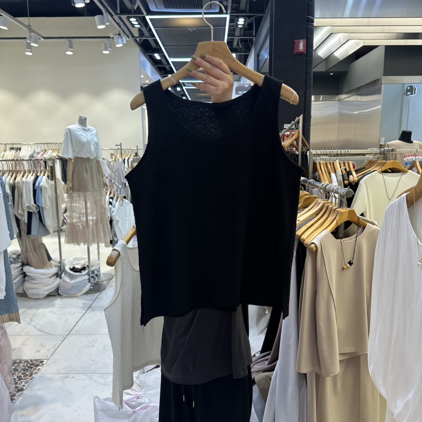 SANS東大門代購女裝新款職業休閑26春夏熱賣吊帶背心蕾絲SANS吊帶/背心圖色2