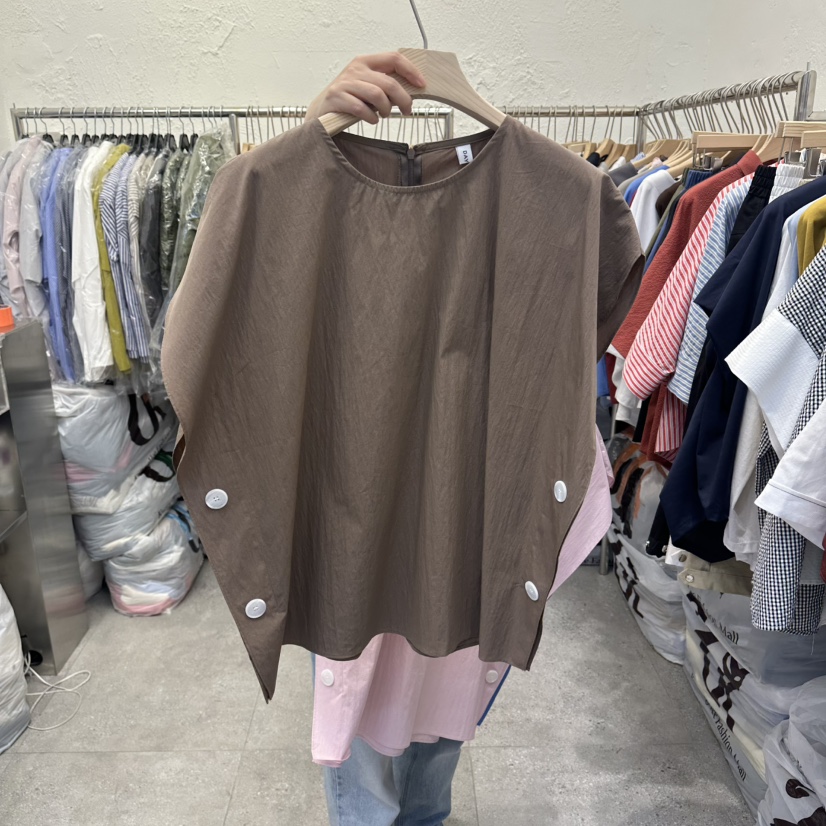 DA YLOG韓國代購女裝新款推薦休閑26春夏襯衫蕾絲衫雙面DA YLOG襯衫/蕾絲衫圖色1