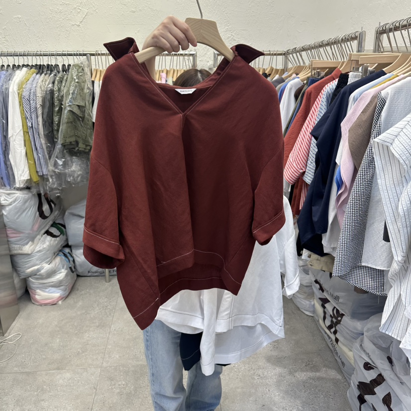 DA YLOG韓國東大門直郵女士新品推薦職業襯衫蕾絲衫亞麻DA YLOG襯衫/蕾絲衫圖色1