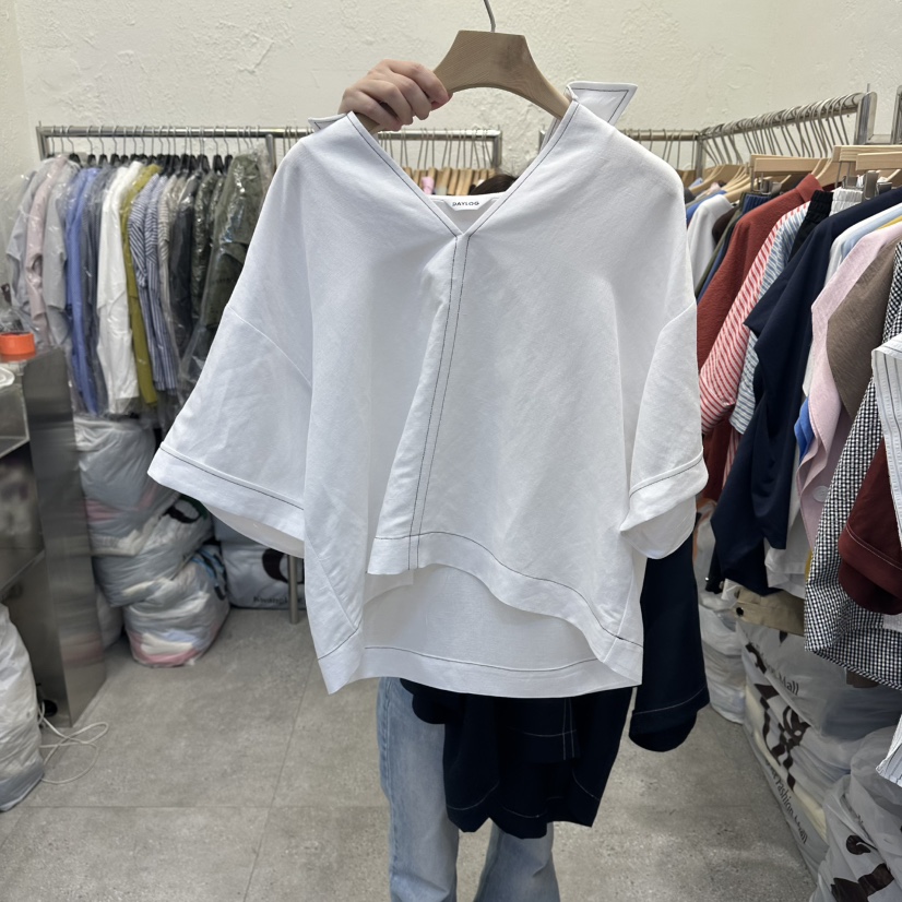 DA YLOG韓國東大門直郵女士新品推薦職業襯衫蕾絲衫亞麻DA YLOG襯衫/蕾絲衫圖色2