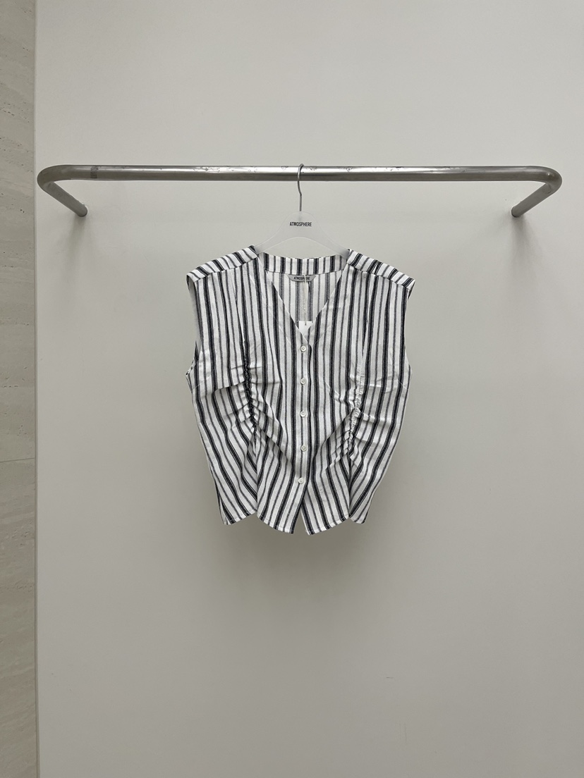 ATMOSPHERE韓國直郵實拍女裝新款人氣26夏季職業襯衫蕾絲衫ATMOSPHERE/BLING襯衫/蕾絲衫圖色1