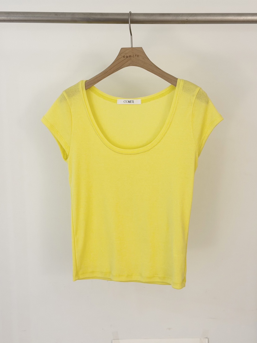 COMETE韓國直郵女裝新品推薦職業26春夏熱賣休閑真品時尚T恤COMETET恤圖色3
