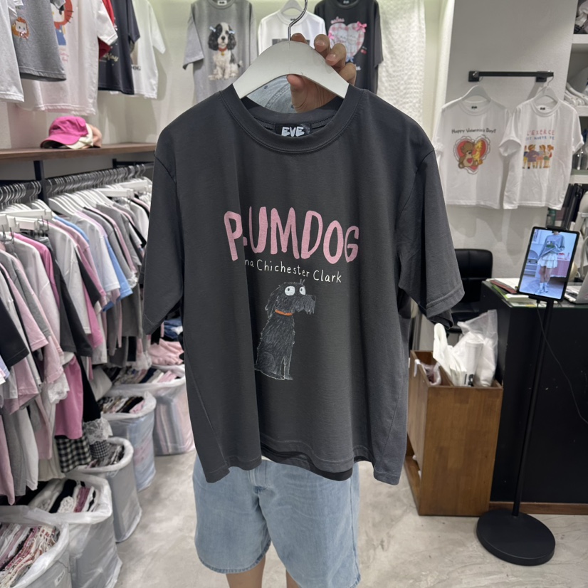 EVE韓國東大門代購女士新款人氣時尚職業休閑熱賣推薦T恤EVET恤圖色2