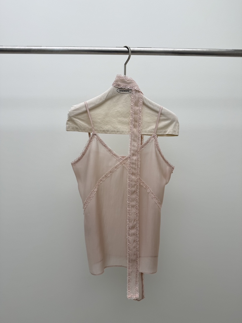 ONE MONE韓國直郵女裝新品26夏季熱賣吊帶背心含脖帶天絲ONE MONE吊帶/背心圖色3