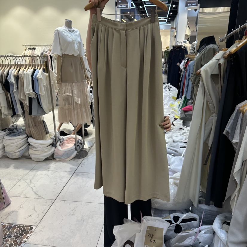 SANS韓國東大門直郵女裝新款休閑時尚職業推薦休閑褲褶裥SANS休閑褲圖色2