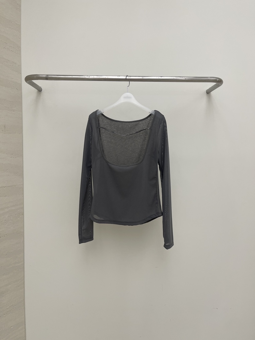 ATMOSPHERE韓國直郵實拍女士新款熱賣職業26春夏長袖T恤網狀ATMOSPHERE/BLING長袖T恤