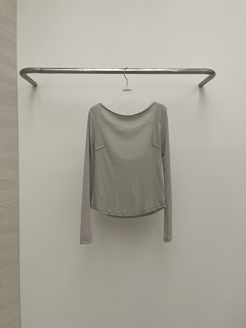 ATMOSPHERE韓國直郵實拍女士新款熱賣職業26春夏長袖T恤網狀ATMOSPHERE/BLING長袖T恤圖色2