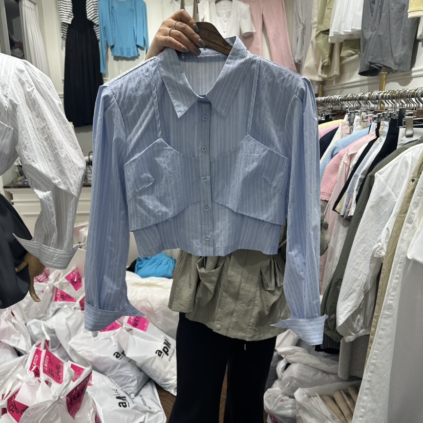 J.RITZY東大門實拍韓國女裝新品熱賣人氣26春夏襯衫蕾絲衫J.RITZY襯衫/蕾絲衫圖色1